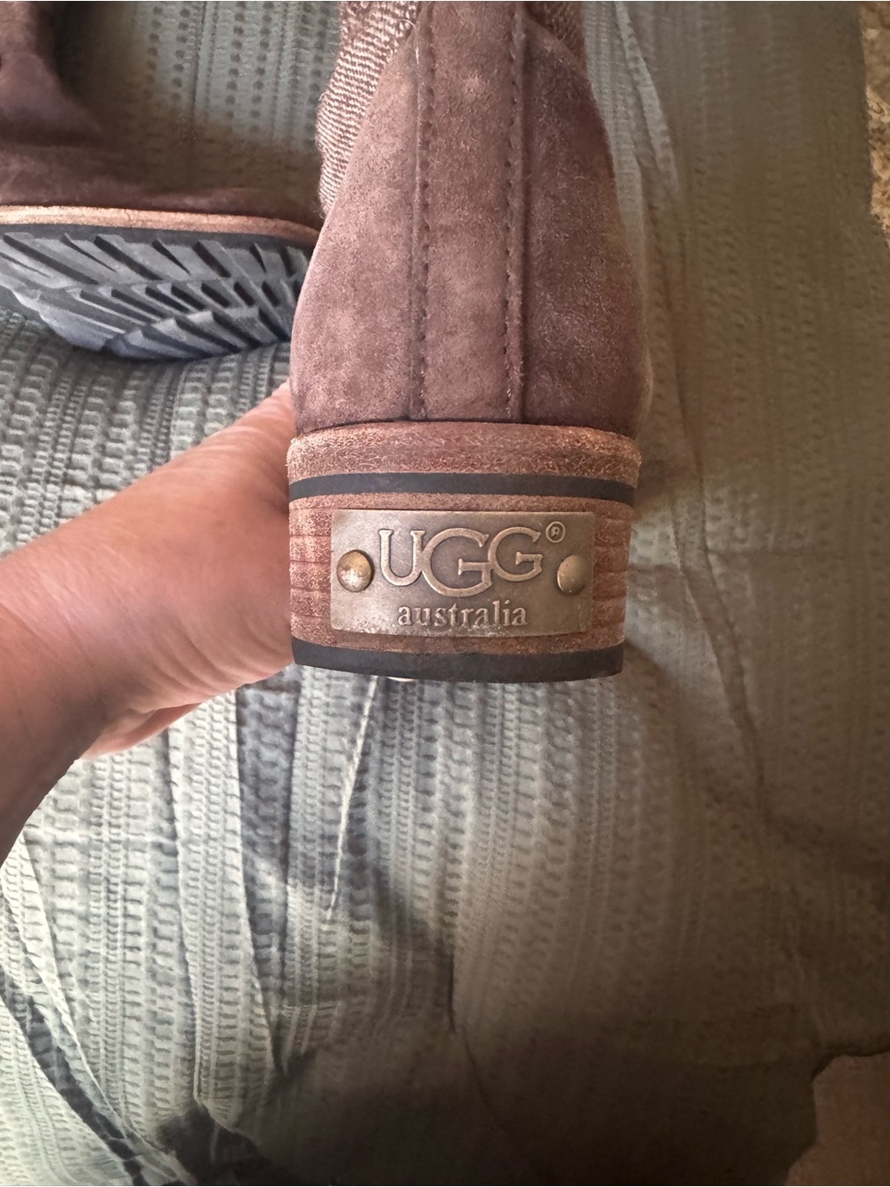 UGG Australia Ladies RYDER Tall Boho Suede Boots in Espresso. Size 7 - Picture 2 of 5